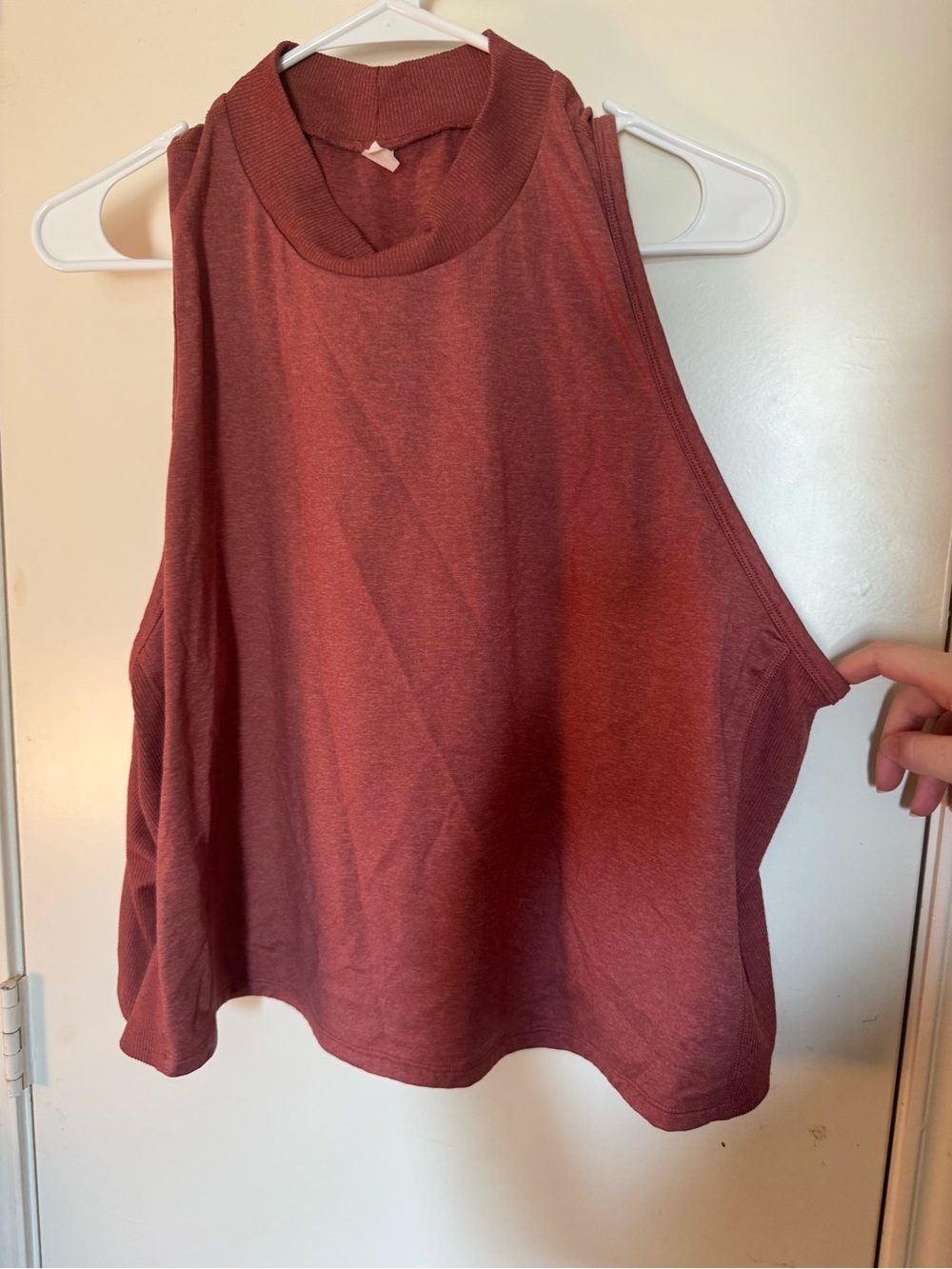 Sleeveless Mock Neck Tank Top - Rust Red old navy 3x